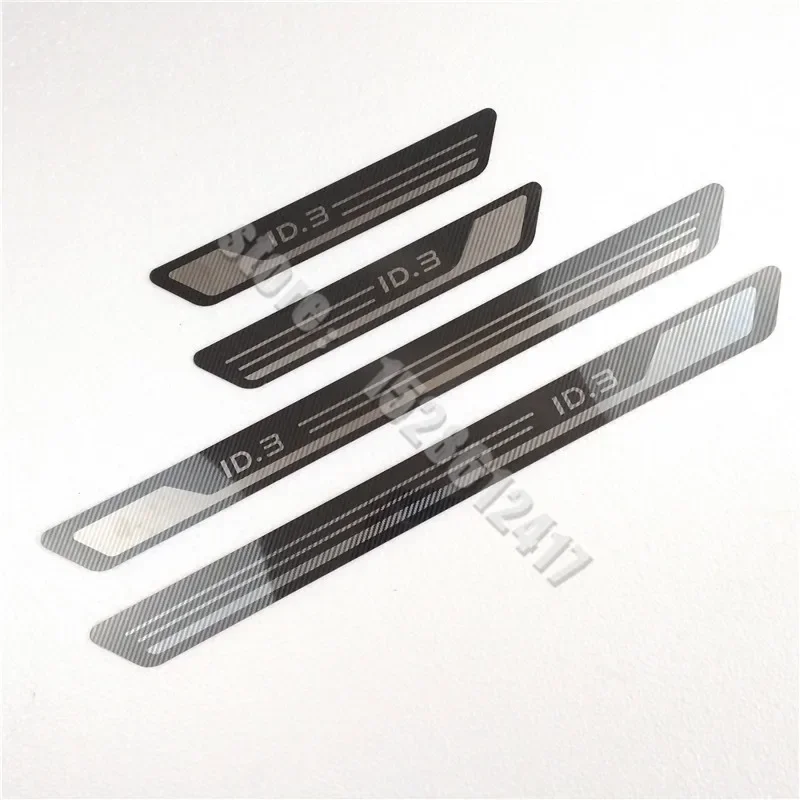 for Volkswagen ID.3 VW ID3 2020-2024 Sticker Stainless Steel Scuff Plate/Door Sill Scuff Plate Welcome Pedal Car-styling