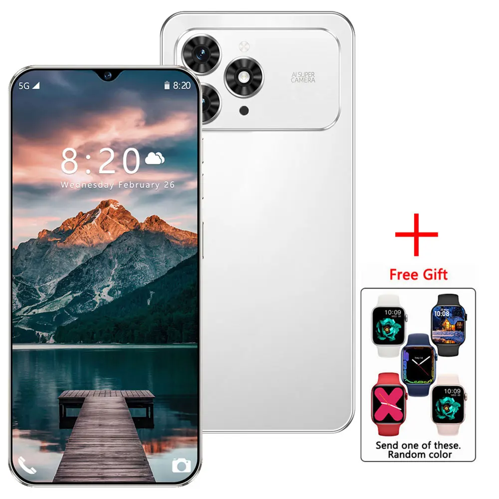 2026 NIEUW Voor i17 Pro Max Smartphone Originele 7.0HD Mobiele Telefoons 5G Dual Card Mobiele Telefoons 8000 mAh Android 15 Ontgrendeld Mobiele Telefoon