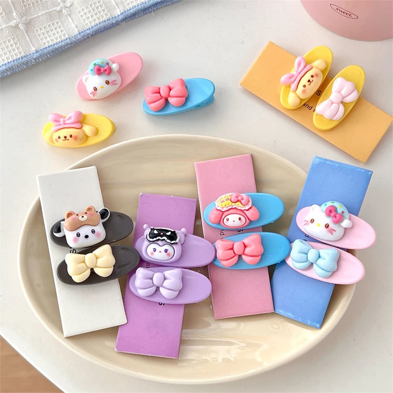 1Pair Cute Cartoon Hair Clip Fashion Duckbill Hair Clip Sweet Side Clip For Women Girls Exquisite Hair Accessories Gifts