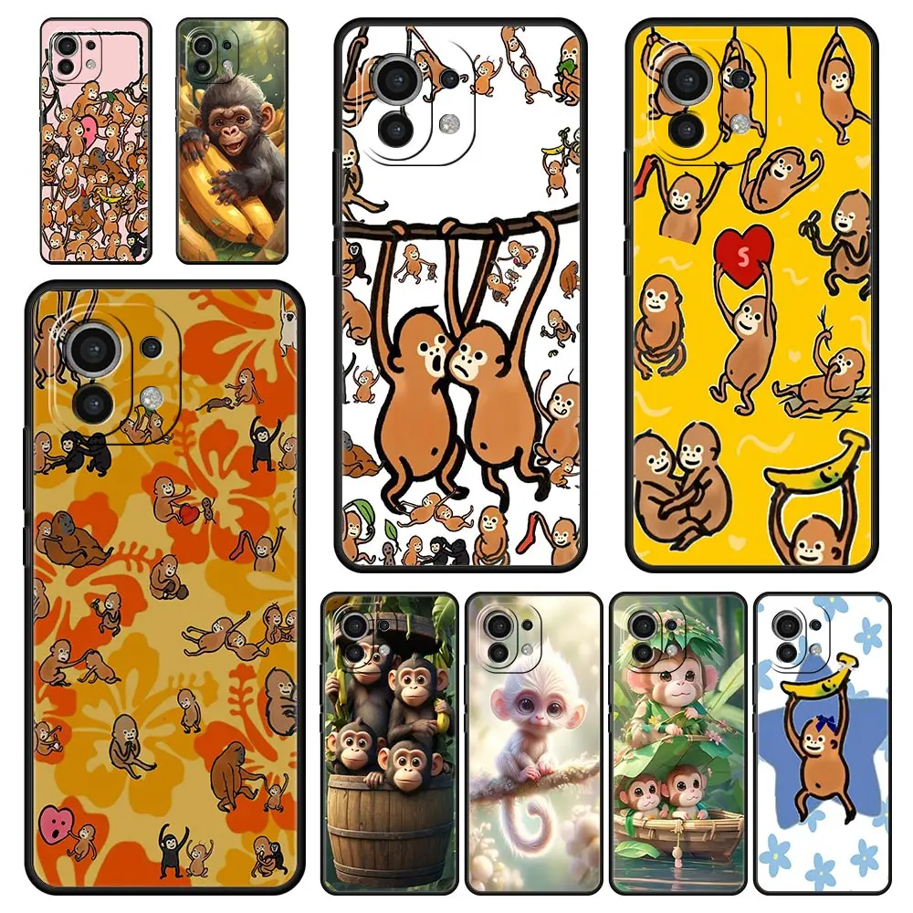 

Monkey And Banana Phone Case Cover for Xiaomi Mi 17 Pro Max 15 14 13 12 11 Ultra 15T 14T 13T 12T 11T Pro Lite Soft TPU Shell Bag
