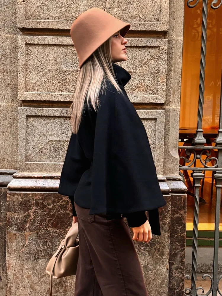 HH レディース 2025 冬新作 ファッション 多機能 スタック装飾 ウール ショートコート 女性らしい気質 ハイカラー ベルト付きジャケット