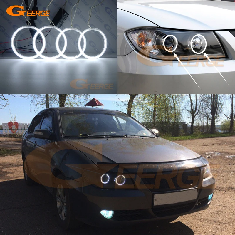 For Lifan 620 Solano 2008 2009 2010 2012 2013 2014 Excellent Ultra Bright CCFL Angel Eyes Halo Rings Kit Light Car Accessories