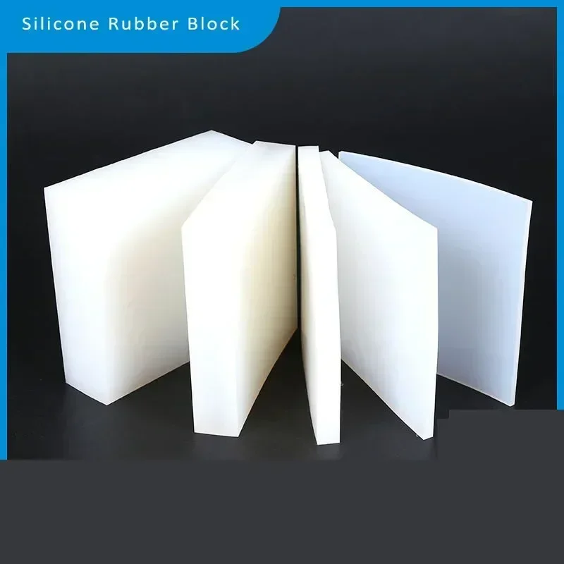 Industrial Grade White Silicone Rubber Block High Temperature Resistance Good Toughness Reduce Vibration Gaskets