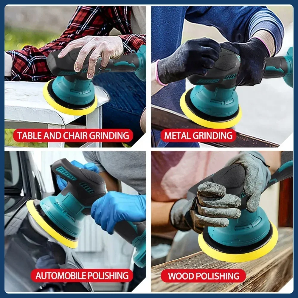 

Makita Digital Display Cordless Car Polisher 8 Gears Electric Polisher Auto Car Waxing Polishing Machine Tool 18V Battery