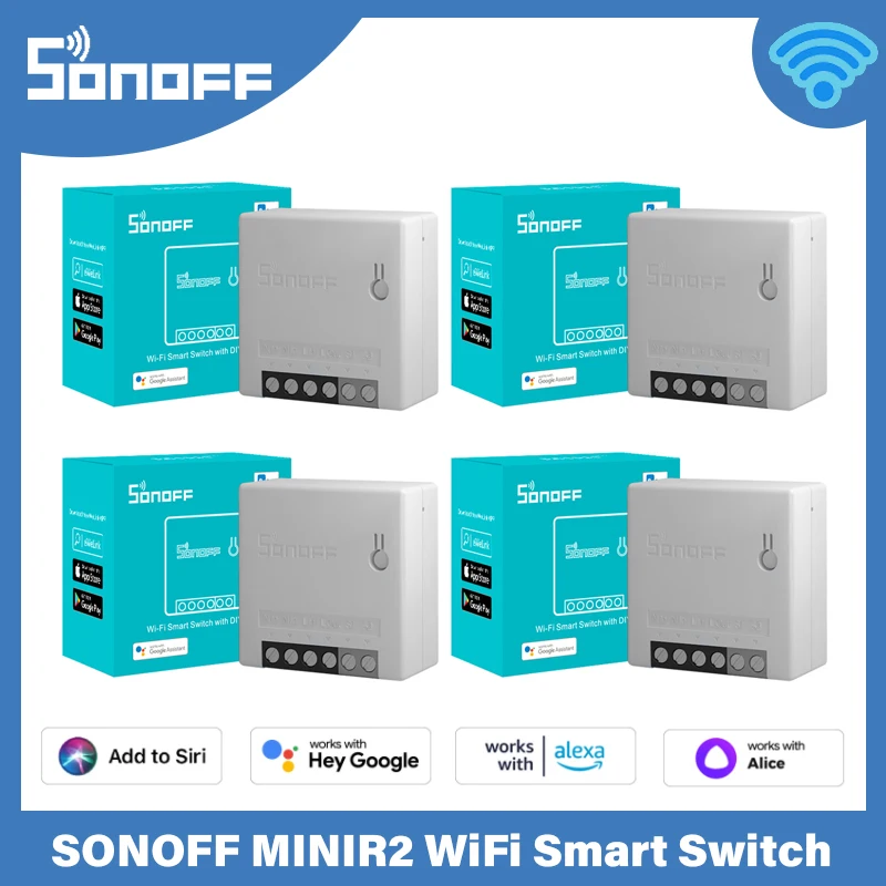 SONOFF-Mini commutateur intelligent Inter WiFi, commutateur bidirectionnel bricolage, eWeLink, interrupteur de commande à distance, nous-mêmes avec Alexa, Google Home