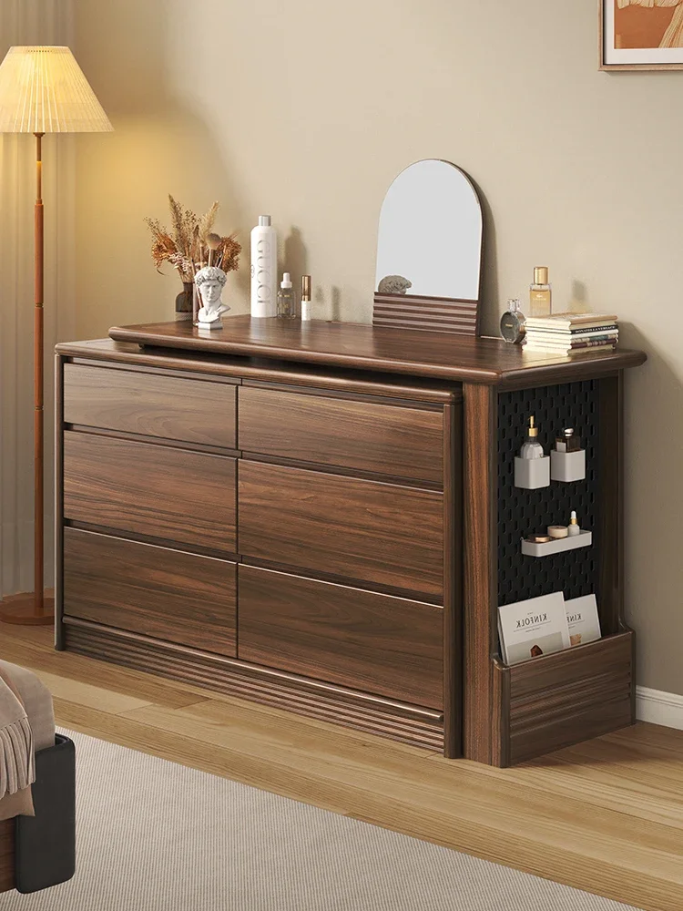 

LH solid wood dresser master bedroom chest desk integrated multi-functional corner desk