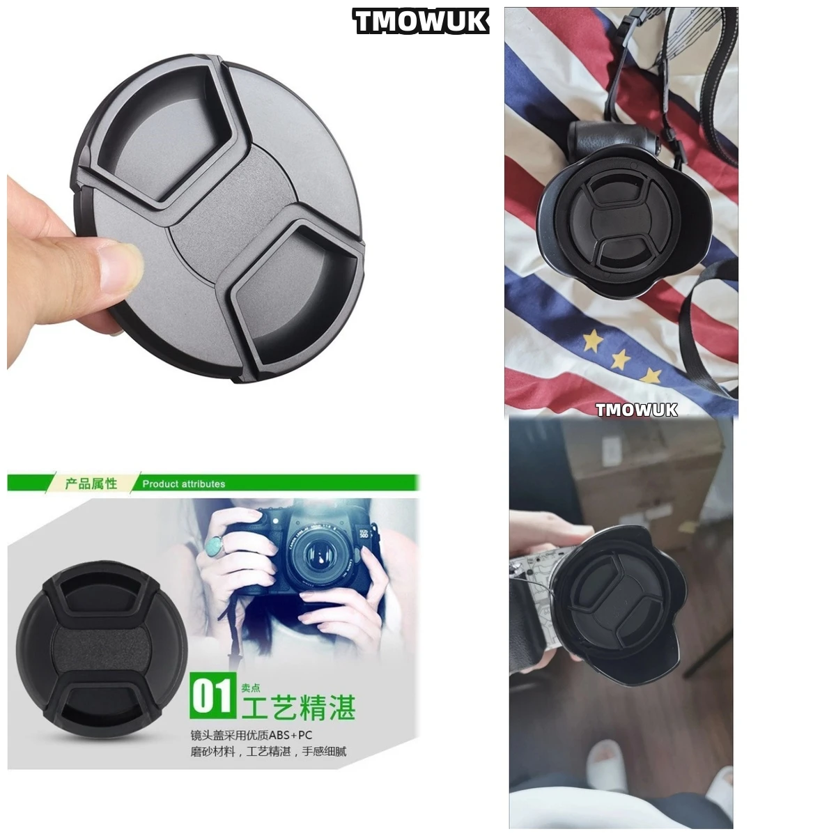 

For Hasselblad X1D-50C H2F H3DⅡ-39 H4D-50 H5D-40 503CW 907X 50C 905SWC Camera Lens Cap Protective Cover Center Pinch Snap-on 49m