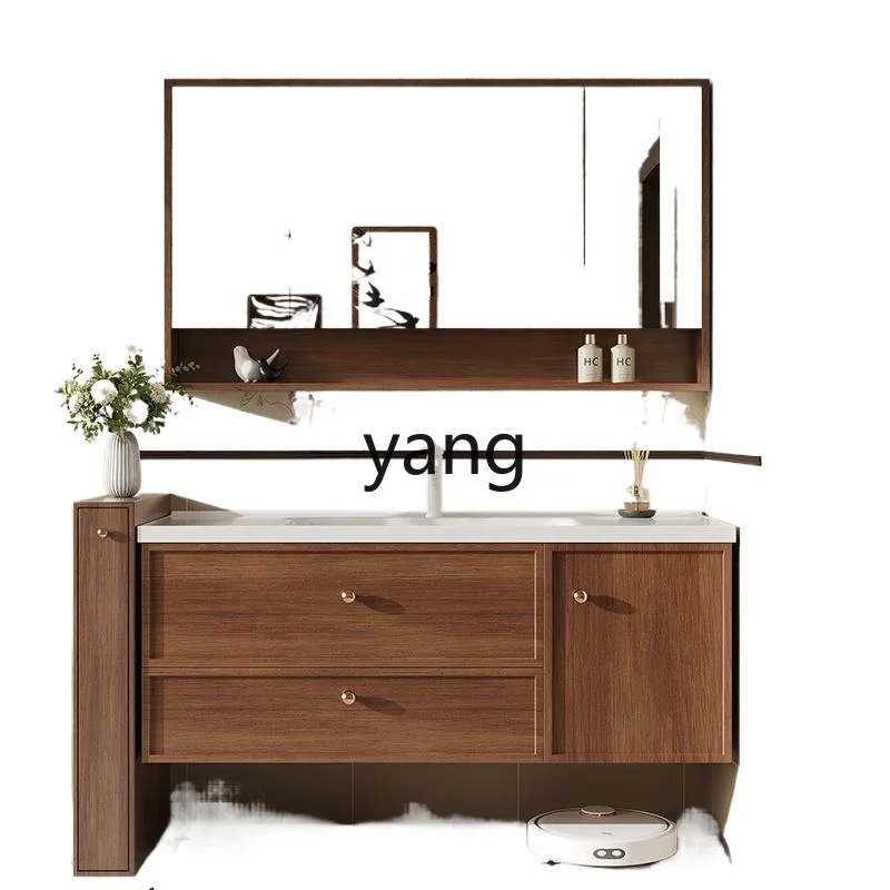 ZL oak bathroom cabinet, washstand, basin cabinet, ceramic basin, paint, face and hand cabinet combination