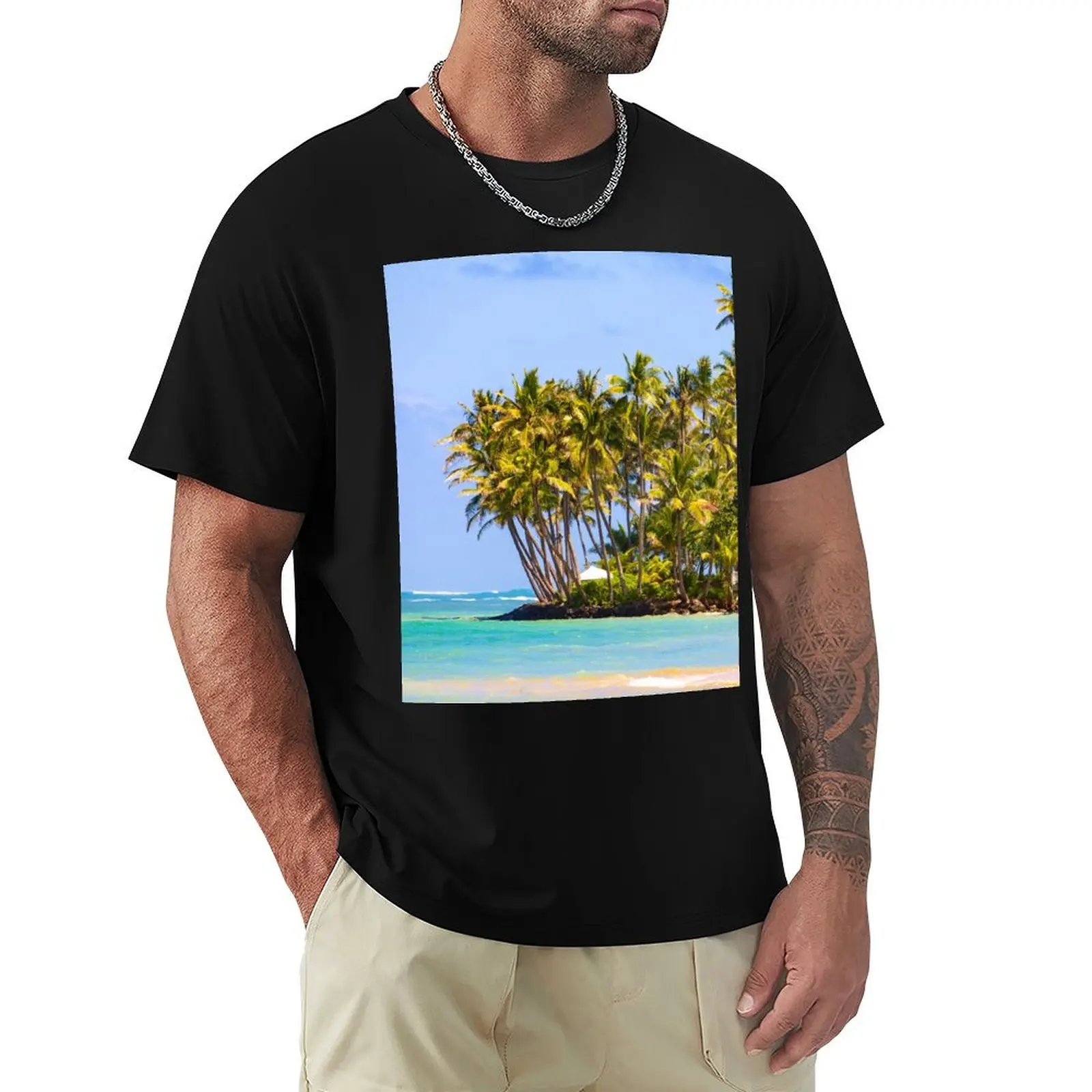 

Hawaiian Paradise T-Shirt heavyweights Luxury man mens t shirts casual stylish