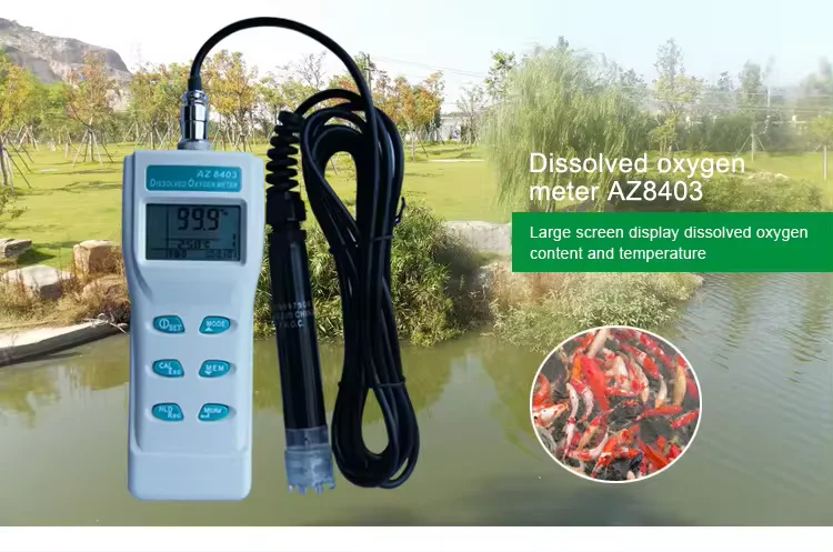 AZ8403 Portable Digital Fish Pond Water Quality Tester Meter Dissolved Oxygen Analyzer DO Meter With MemoryCommon dissolved oxy