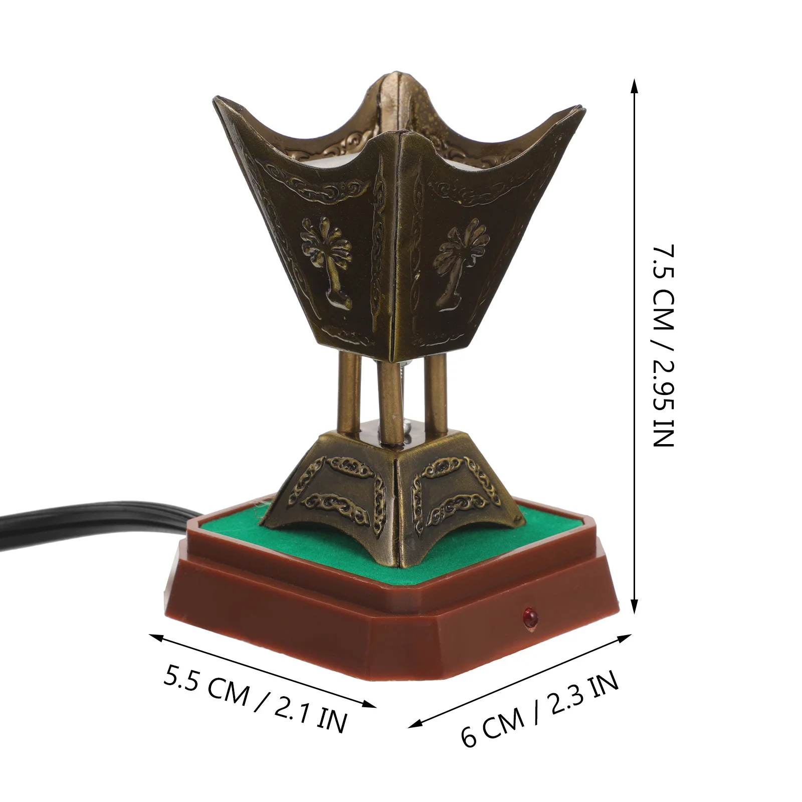 

Plug in Electric Incense Burner Car Aroma Stove Retro Censer Holder Style Middle Eastern Culture Decor Gift