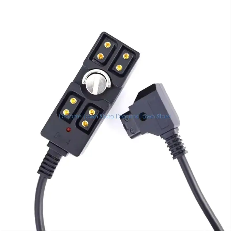 HX6A 4 Port D Tap Power Distribution Cable Built In Charging tool And LED Light For Filming Equipment