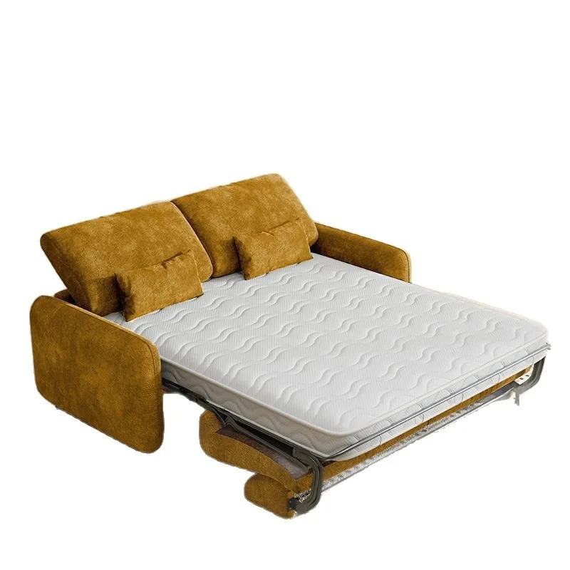 Nordic style sofa bed with mattress, foldable integrated dual-purpose small apartment multi-functional living room single and