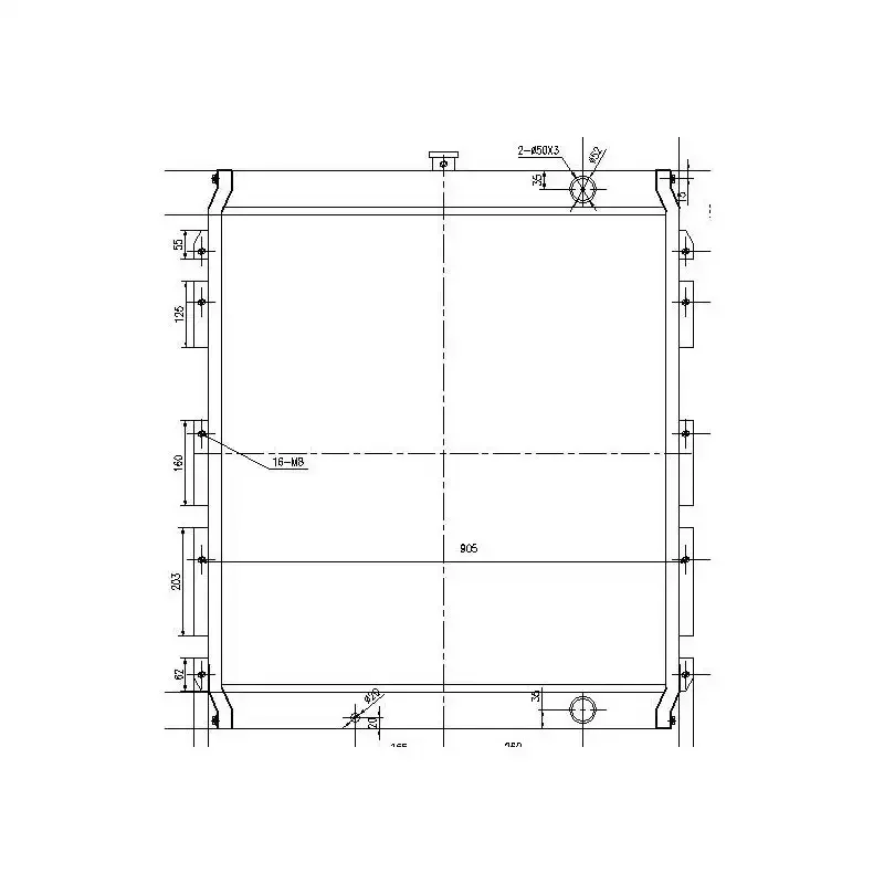 Water Tank Radiator for Caterpillar CAT Excavator E325B