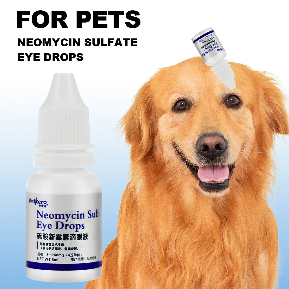 Dog Cataract Eye Drops Refreshing Ophthalmic for Dry Eyes Pet Tear Stain Remover Eye Lubricating