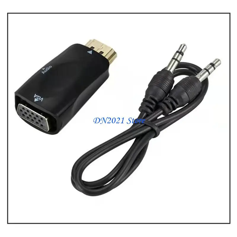 F3KE HDTV ke VGA Adaptor Konverter Komputer Set Top Box Konektor Dongle untuk Laptop