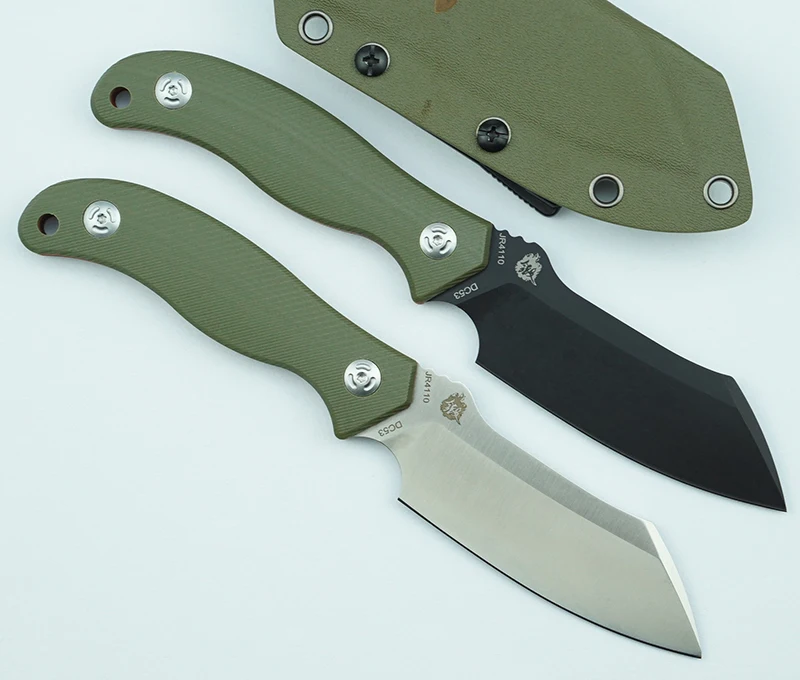 LEMIFSHE JR4110 Coltello fisso Reale DC53 Acciaio G10 Maniglia da campeggio esterna Caccia Cucina Sopravvivenza Strumento EDC multifunzionale