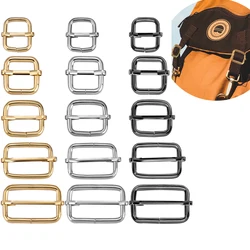 5pcs Metal Slides Tri-Glides Wire-Formed Roller Pin Leather Bag Backpack Buckles Slider Adjuster Bag Strap Accessories 19-39mm