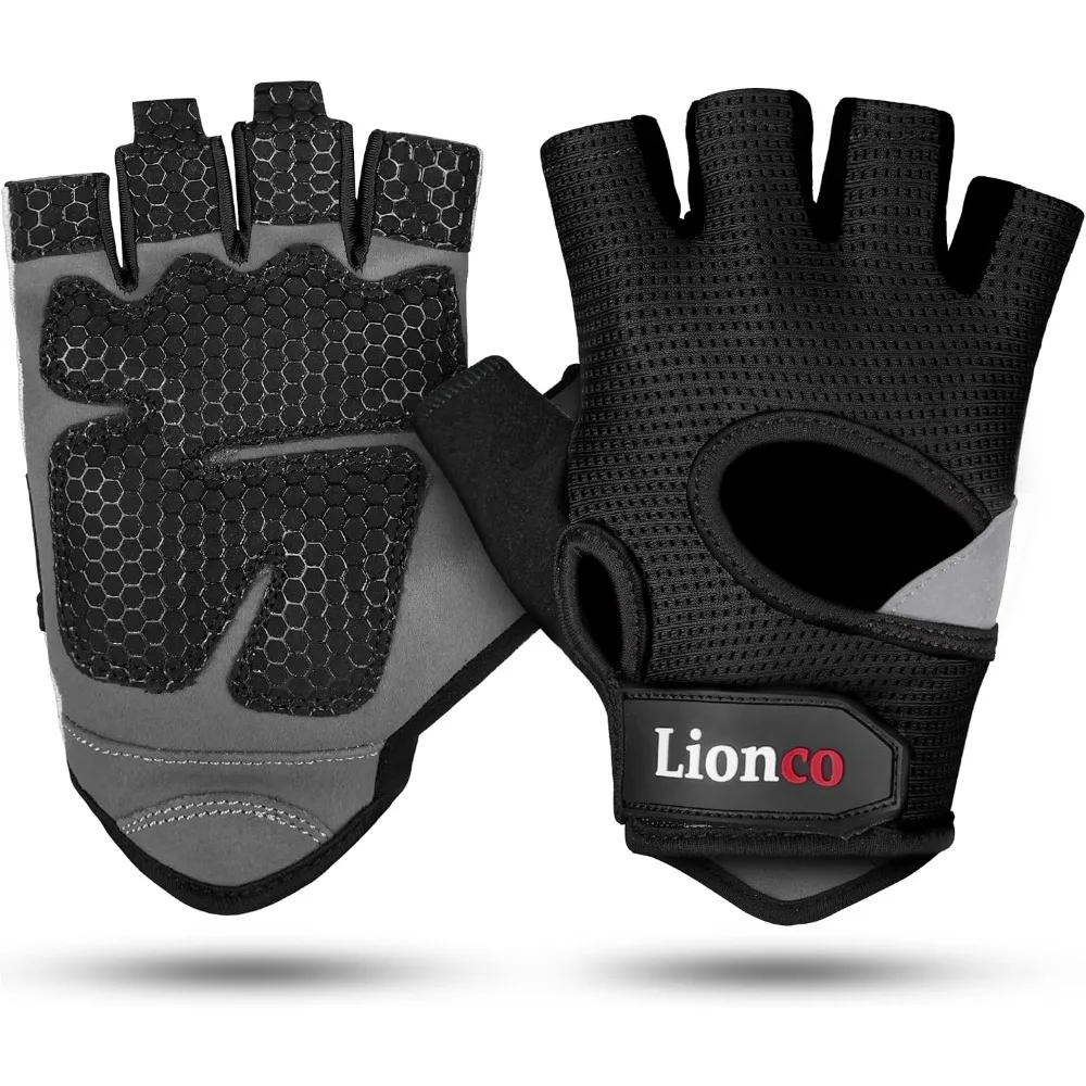 

Workout Gloves for Men and Women with Breathable Mesh Back and Gel Padded Palm for Excellent Grip Comfort and Protection During Weight Lifting Gym Exercise Fitness Training Cycling Rowing Pull Ups Climbing and Strength