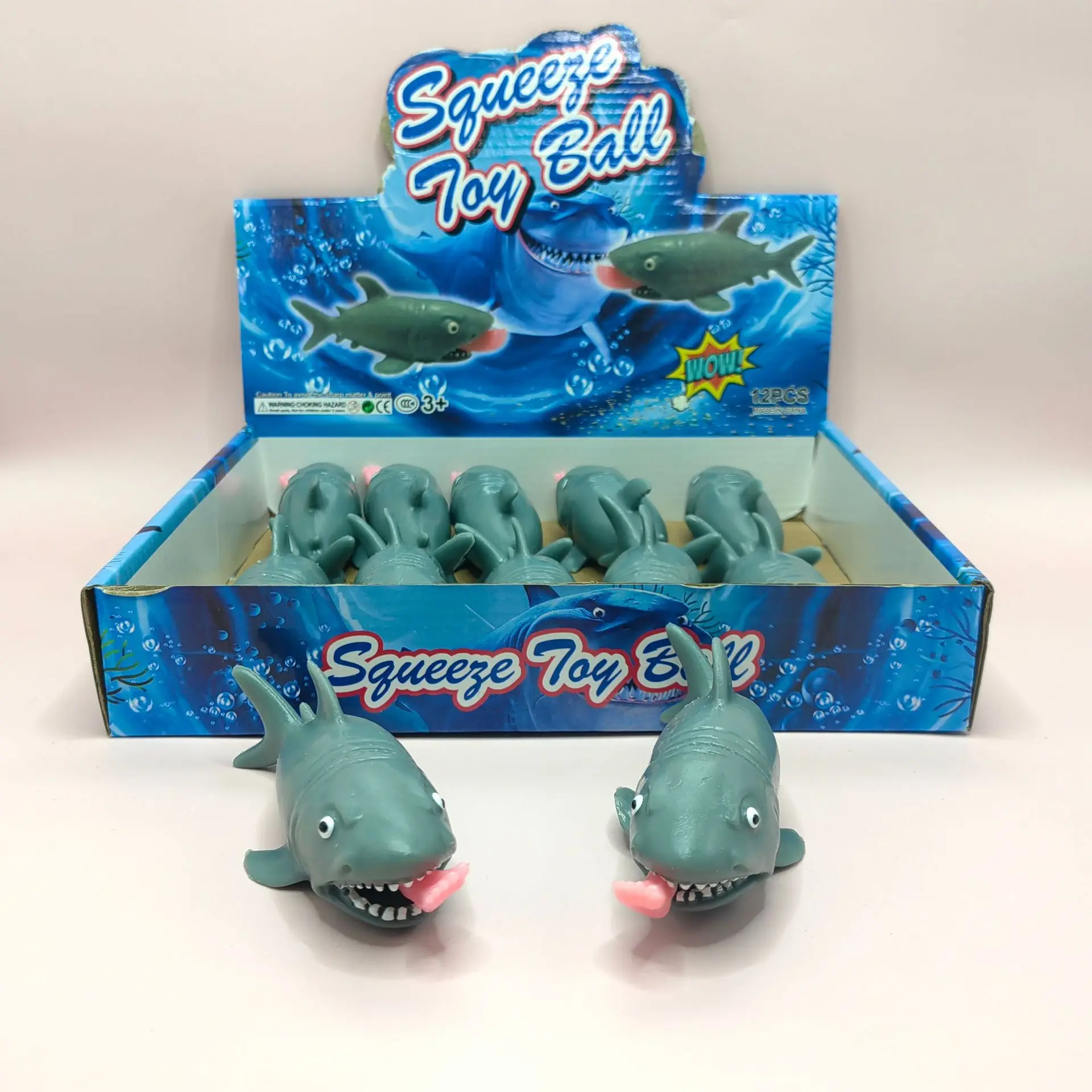 Funny Man-eating Shark Squishy Pop Out Feet Squeeze Toy Realistic Prank Novelty Stress Relief Toy for Kids