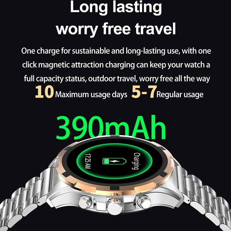 Smart Watch Bluetooth Masculino, Smartwatch NFC, Chamada, Assistente de Voz, AMOLED, Tela Sempre Ligada, Rastreador de Fitness Esportivo, Android, iOS, 2024