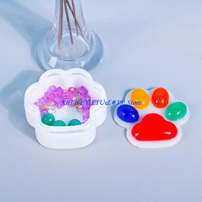 E21F Handicrafts Ornaments UV Epoxy Mold DIY Crafts Jewelry Holder for Case Silicone Mold Handmade Home Decoration Casting Mo
