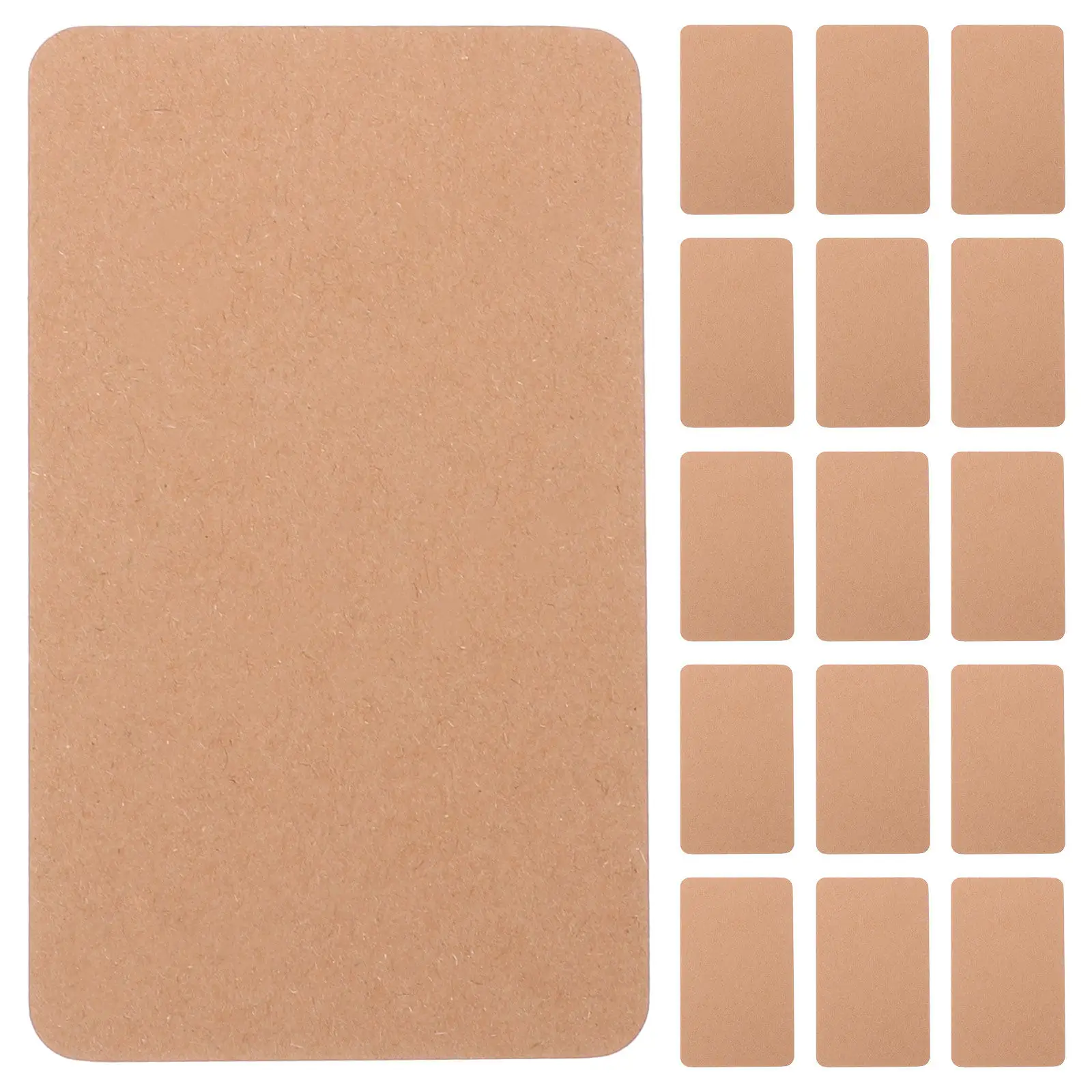Picture 5: 200Pcs Blank Message Cards Kraft Cardstock Small Note Cards for Christmas Birthday Wedding Thank You Tags Vocabulary Word