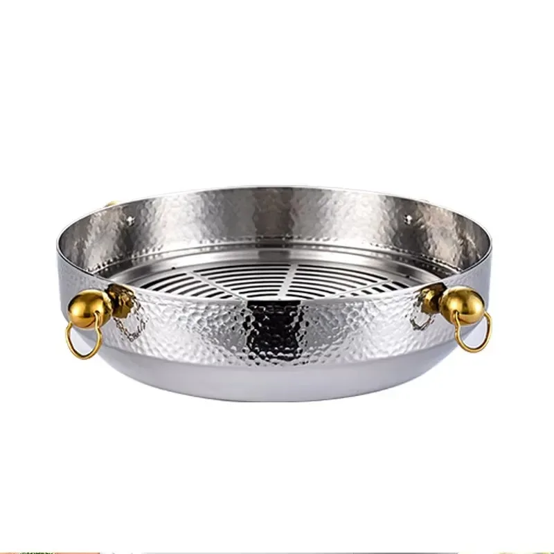 Commercial 304 stainless steel luxury non-stick pan thickened hammer large capacity soup pot suitable for home cooking