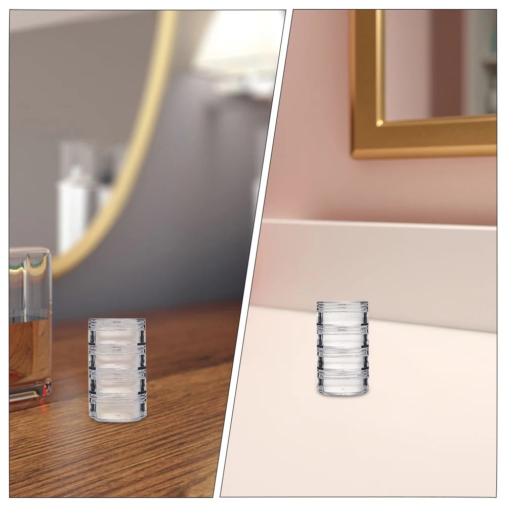 

3 Sets Facial Cream Storage Box Small Containers Lids Round Travel Jars Liquids Plastic Clear Bottles High Class Material
