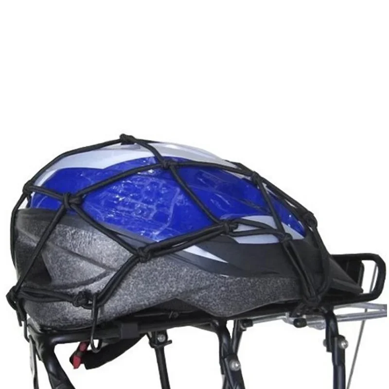 Kask motocyklowy elastyczny torba z siateczką 6 plastikowe haczyki motocykl siatka bagażowa z siatki do przechowywania Organizer motocyklowy akcesoria 40x40cm