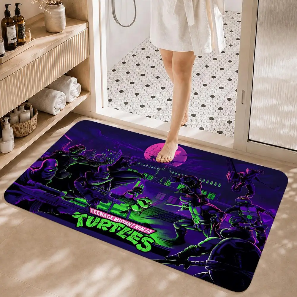 T-Teenage Mutant N-Ninja TurtlesS Floor Mat Non-Slip Absorbent Floor Mat Decorative Rug for Home Bathroom Bedroom Entryway