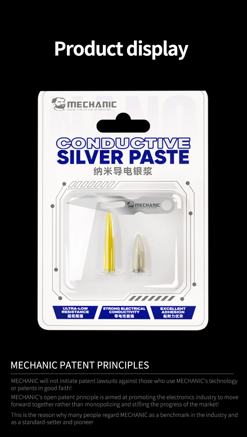 MECHANIC NEW NANO20 Nano Conductive Silver Paste for iPhone Android Phone Repair Flexible Screen Circuit Repair ITO Silver Paste