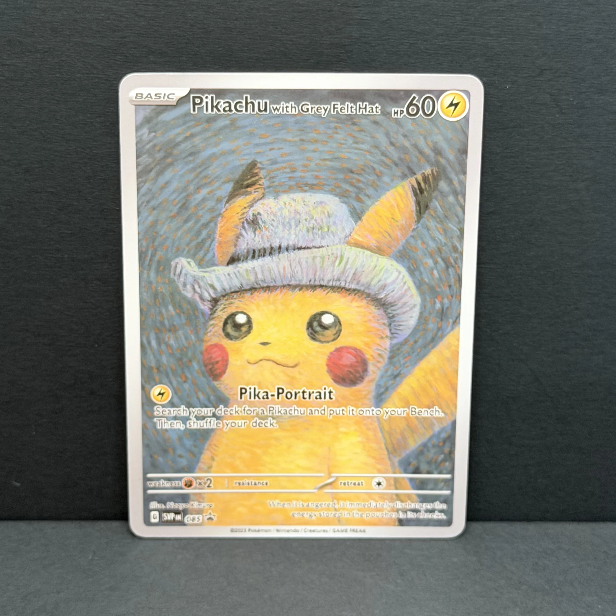 2023 PTCG DIY SVP EN PIKACHU/GRAUER FILZHUT POKEMON XVAN GOGH GEM MTCopy 10-Punkte-Bewertungskarte Geschenk Spielzeug Dropshipping