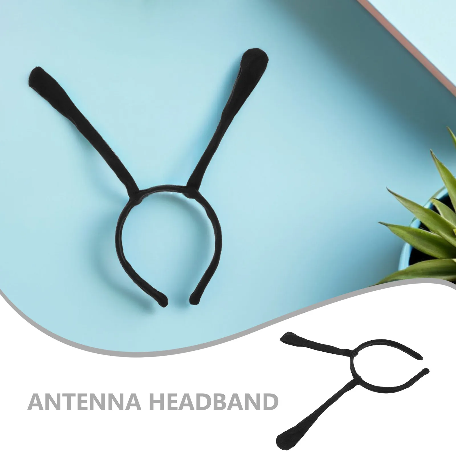 Diadema creativa con antenas de insecto negras, 6 unidades, para fiesta de Halloween, accesorios de disfraz de insecto, diadema con antenas para niños y mujeres