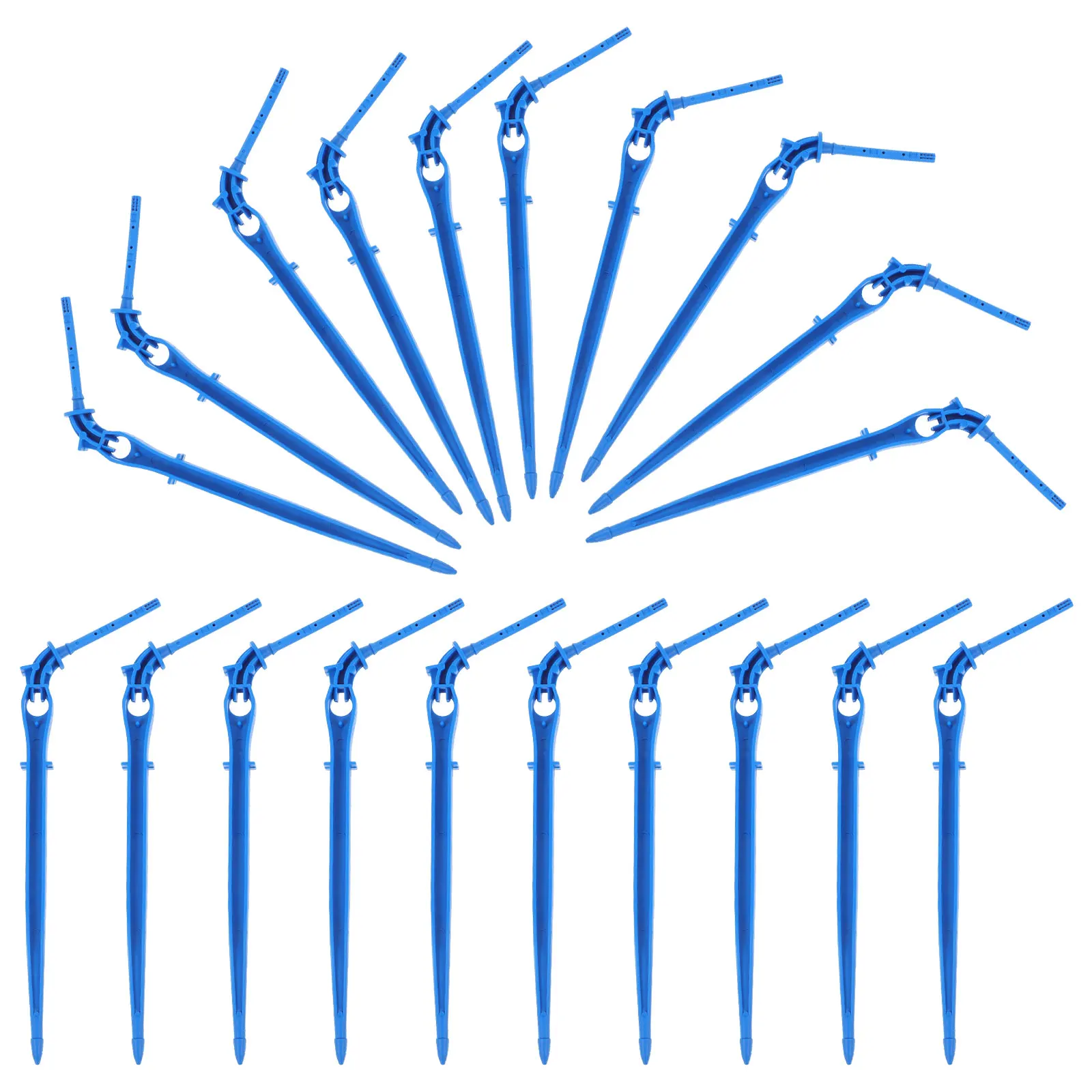 

100pcs Drip Irrigation Accessories Blue PE Emitters Water Flow Parts Drippers Heads for Potted Plants Sprinkler System Gardening