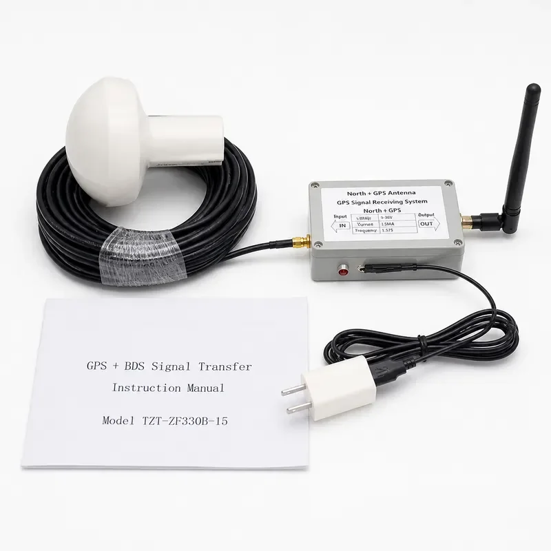 Indoor GPS Signal Repeater Amplifier L1 BD2 Full Kit 15M Mushroom Antenna Mobile Phone Signal Booster Network Enhancer