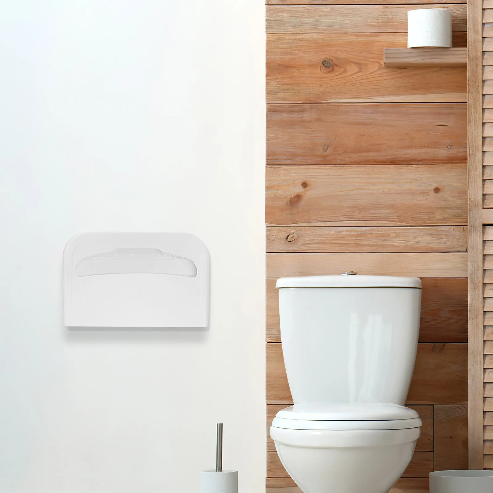 

Toilet Seat Paper Holder Box Mat Outdoor Camping Farmhouse Toilet Roll Container Plastic White Storage Organizer
