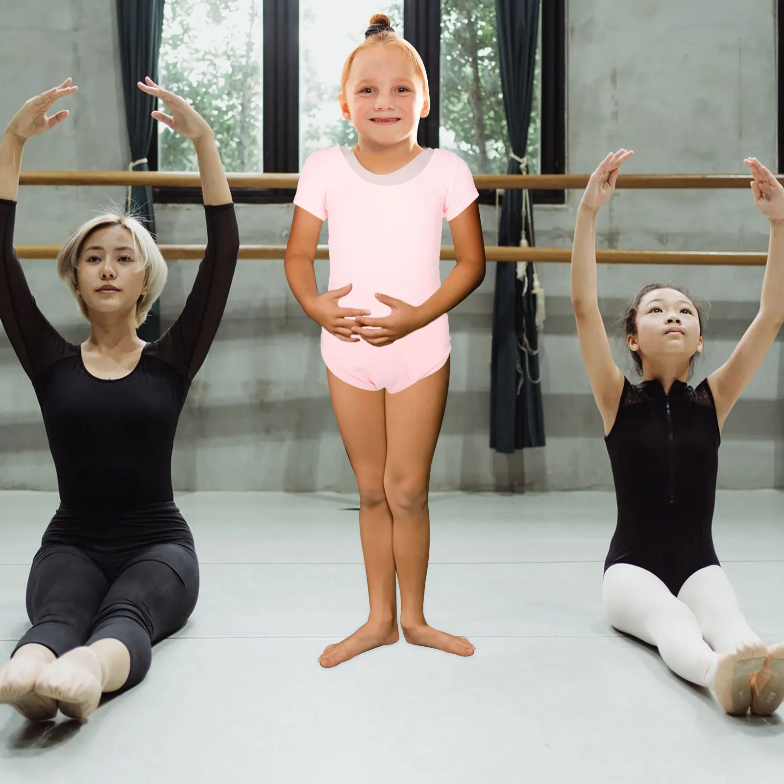 

Children's Dancewear Girls Leotard Gym Suit Costumes Ballet Gymnastics Outfits Toddlers One Piece Belly Dancer Costume Comfort