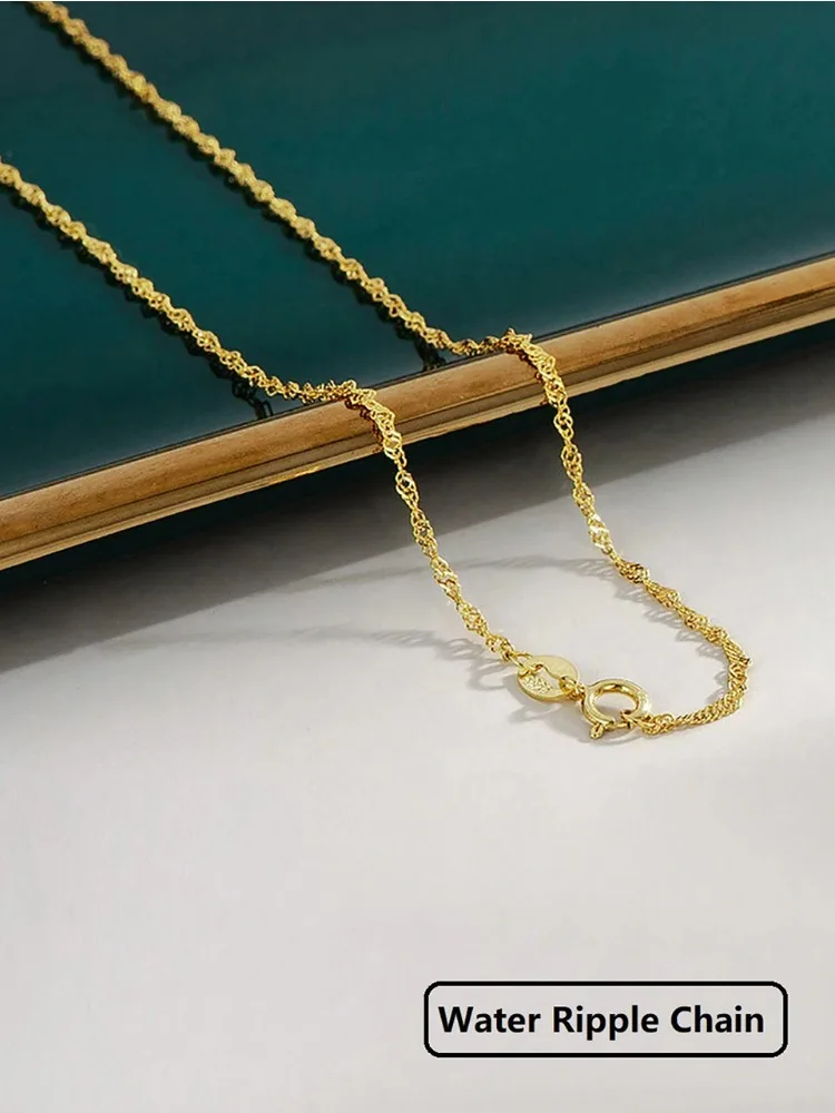 925 Sterling Silber Minimalistische 40cm 45cm Damen Einfache Halskette für Frauen Halskette Geschenke Mode Hochwertige Feine Schmuckstücke – Detail 7
