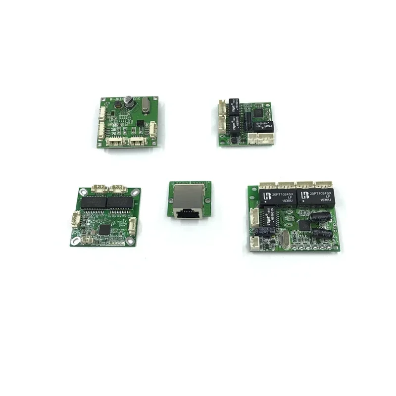 Mini módulo de interruptor 5v 12v, módulo pbc oem, tamanho mini, 3/4/5 portas, interruptores de rede, placa pcb, mini módulo de interruptor ethernet 10/100mbps