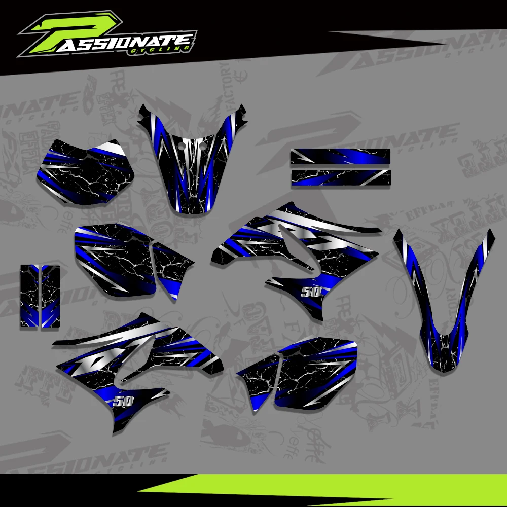 Motocross GRAPHICS WITH MATCHING BACKGROUNDS Sticker Kits For DT 50 2004 202-2023 Custom