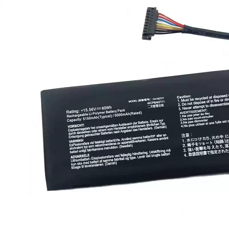 High Quality 15.56V 80Wh C41N2311 Battery for Asus Rog Ally X RC72LA Handheld Computer Game Player Replacement Battery