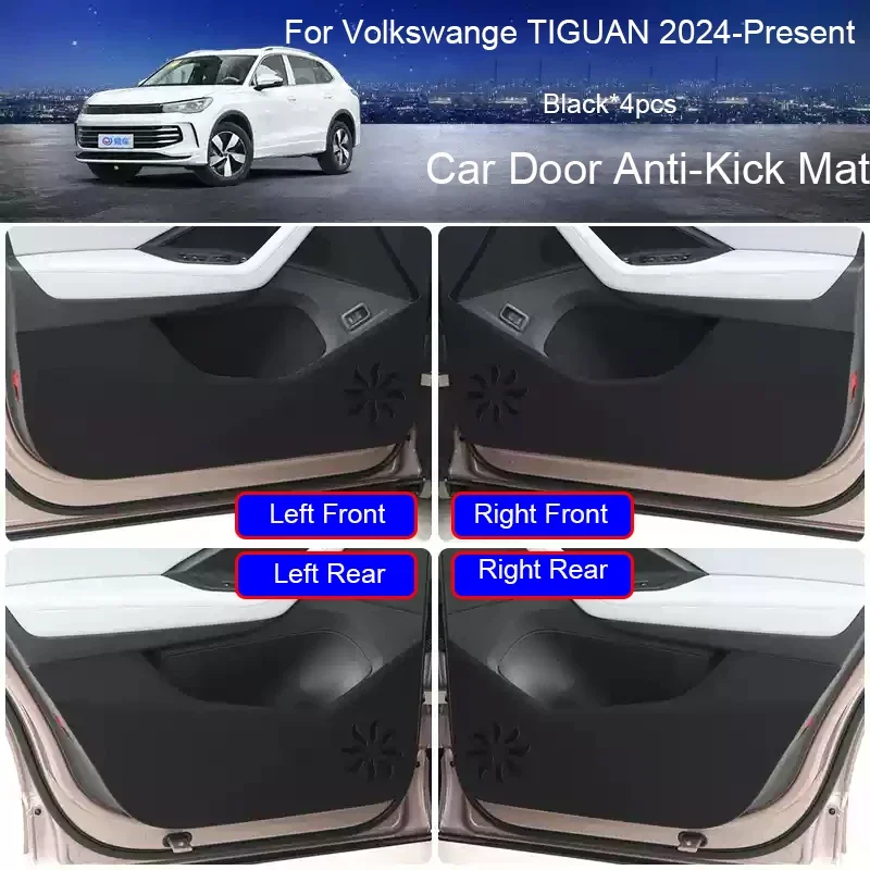 

Car B-Pillar Door Anti-Kicks Protect Pad PU Leather Trunk Anti-Dirty Scratch Resistant Accessory For Volkswagen TIGUAN 2024-2026