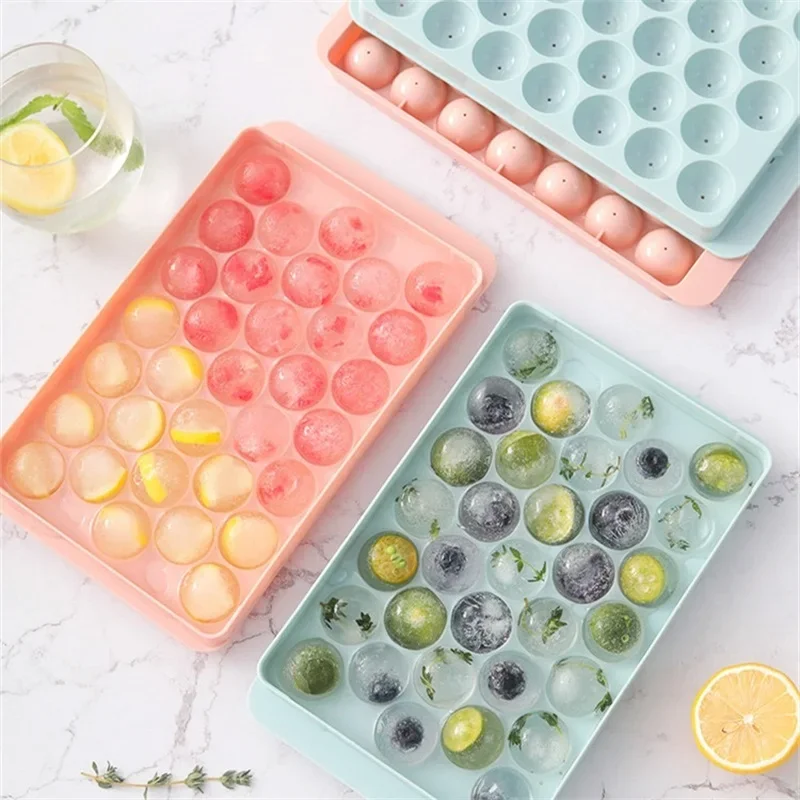 

Colorful Round Rhombus Ice Mould box Ice Cube Tray Cube Maker PP Plastic Mold Forms Food Grade Mold Kitchen accessories Gadgets