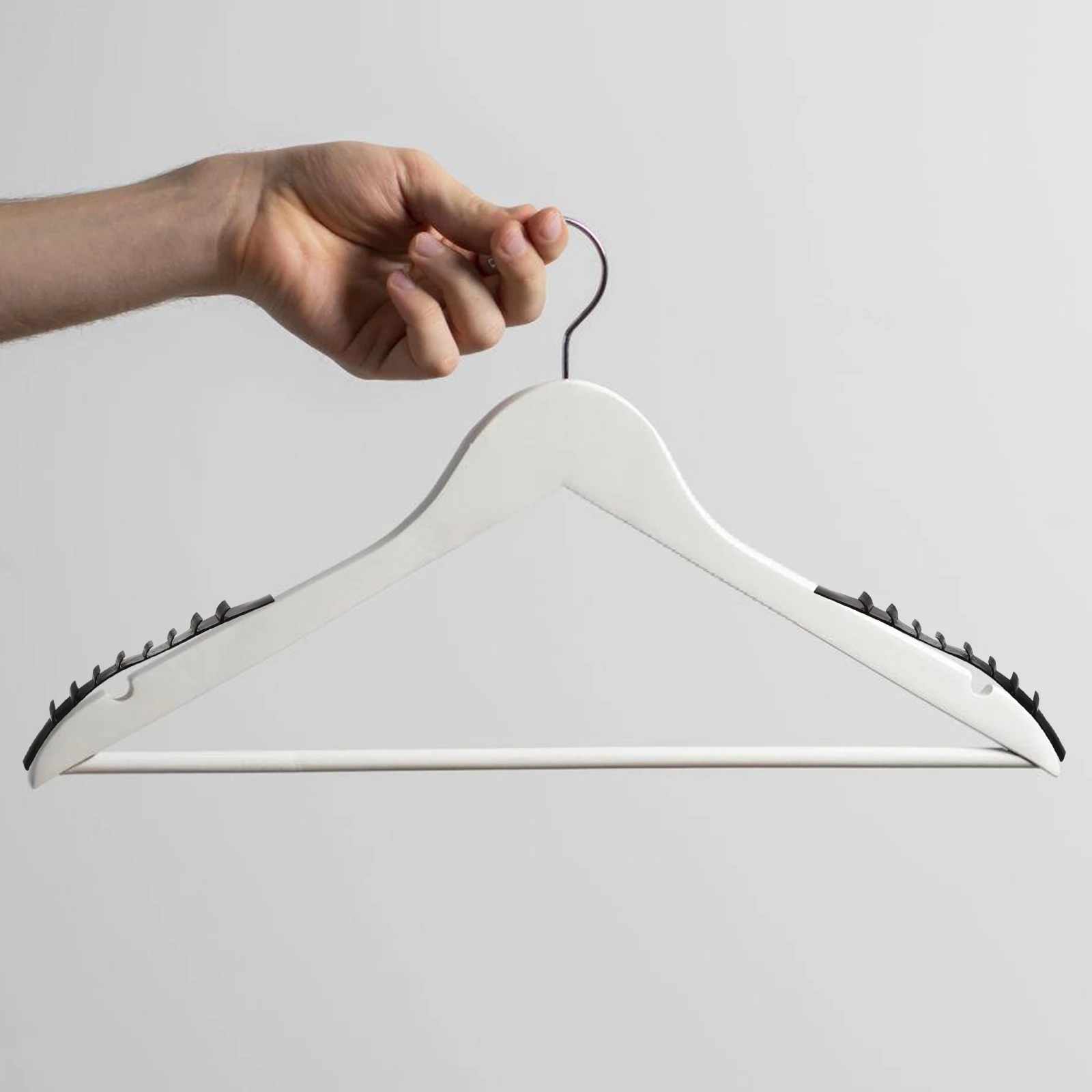 

100pcs Anti Slip Wooden Hanger Strips Silicone Particle Stickers Clothes Rack Grips Wardrobe Accessories Garment Hanger