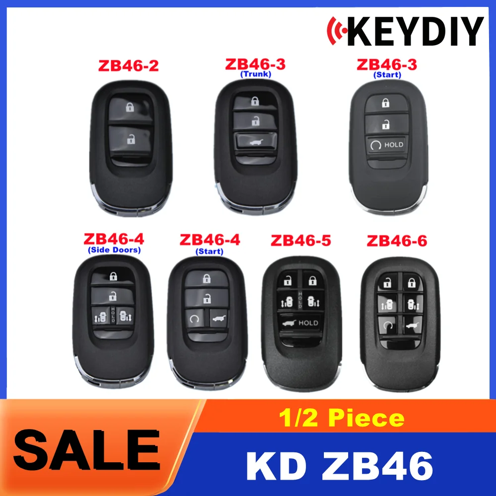 

1/2/5 Piece KEYDIY KD ZB Universal Car Smart Keys ZB46 Remotes for Honda Type