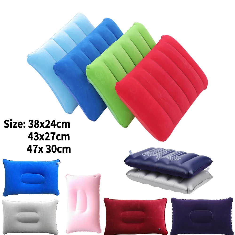 47x30cm Air Cushion Pillows Camping Sleep Folding Square Inflatable Pillows Outdoor Portable Waterproof Small Picnic Pad