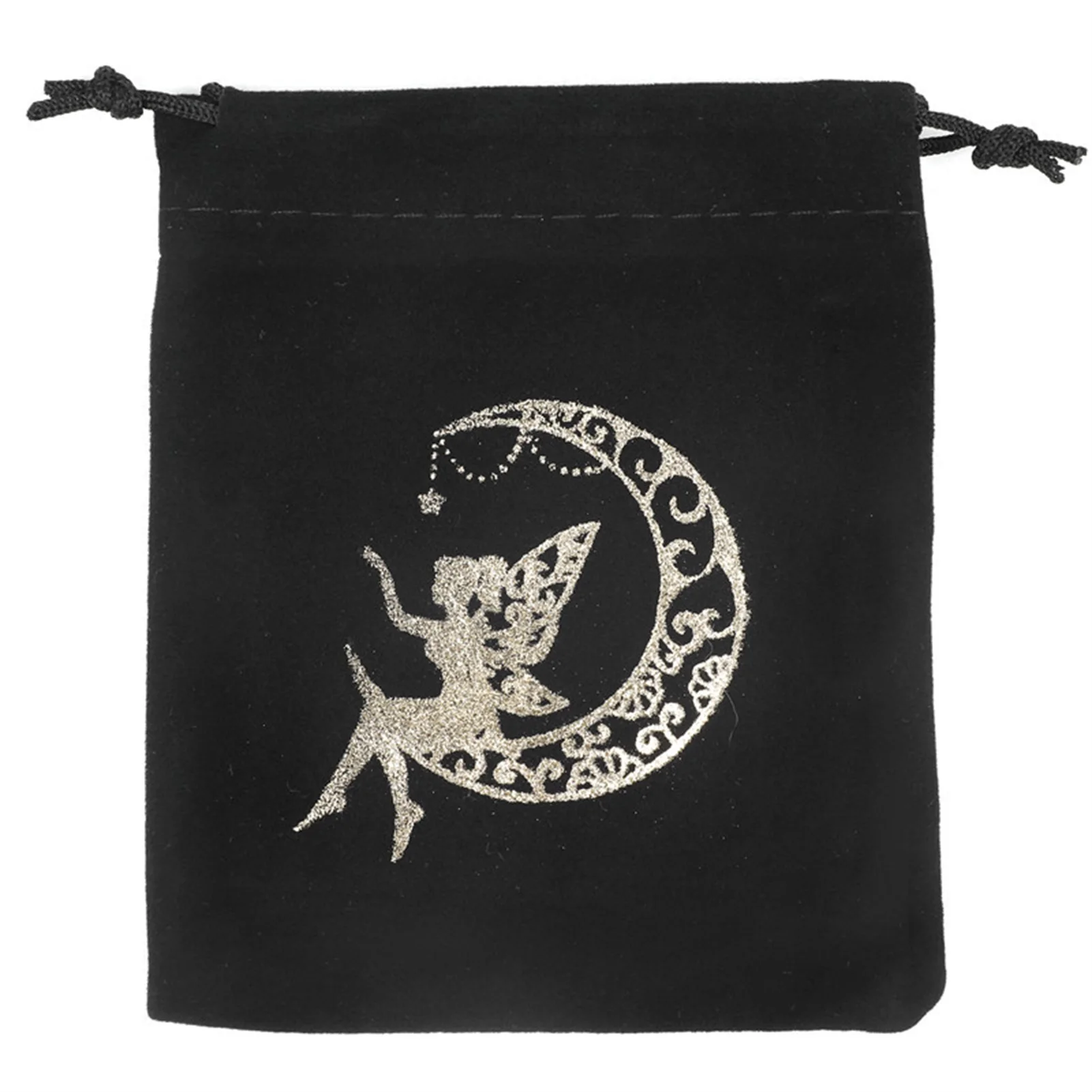 Tarot Card Storage Bag Velvet Drawstring Pouch Velvet Tarot Rune Bag Card Board Game Embroidery Drawstring Bag Travel Size