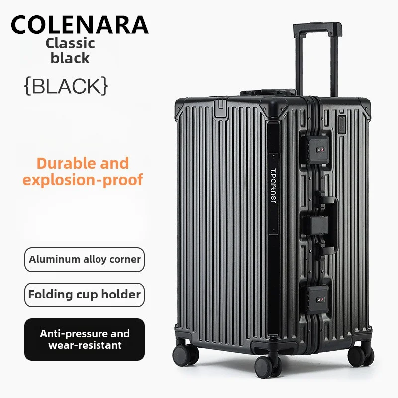 

COLENARA ABS+PC Suitcase 26"29"32 Inch Large Capacity Aluminum Frame Trolley Case Family Travel Essentials Travel Luggage