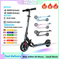 RCB Kids e-Scooter for Children 6-12 Years, 150 W Motor - Max 16 km/h - Rainbow Light-folk Electric Scooter Children